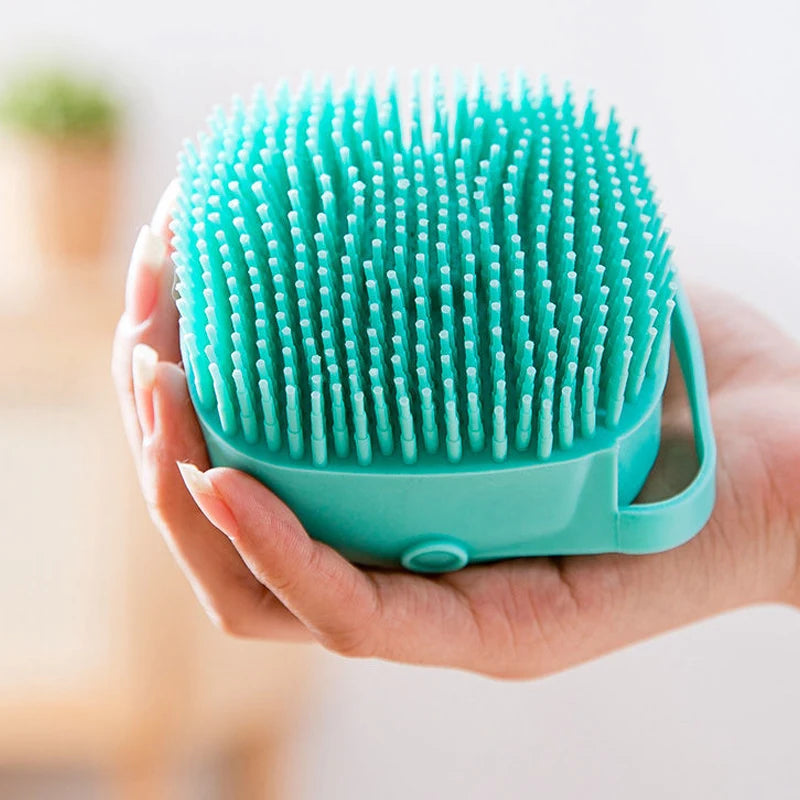 Pet Bathing Brush, Soft Silicone Massager and Gel Bathing Brush