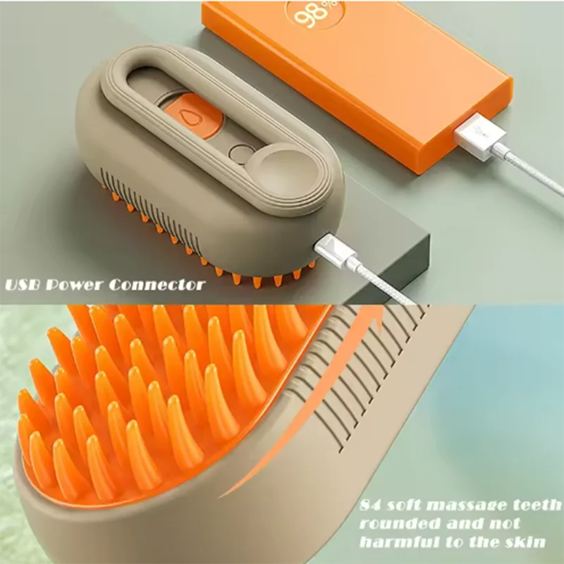 Gentle Steam Brush for Cats, Dogs, and all kinds of pets