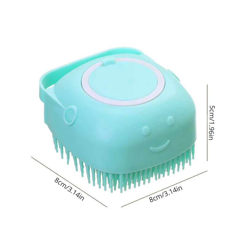 Pet Bathing Brush, Soft Silicone Massager and Gel Bathing Brush
