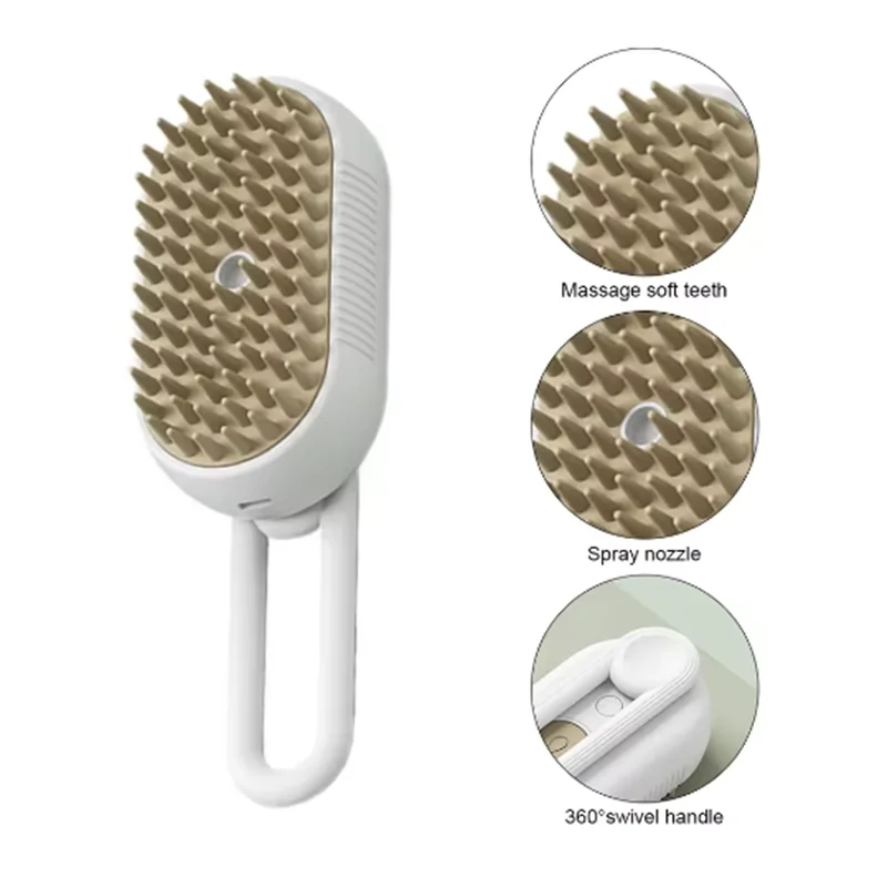 Gentle Steam Brush for Cats, Dogs, and all kinds of pets