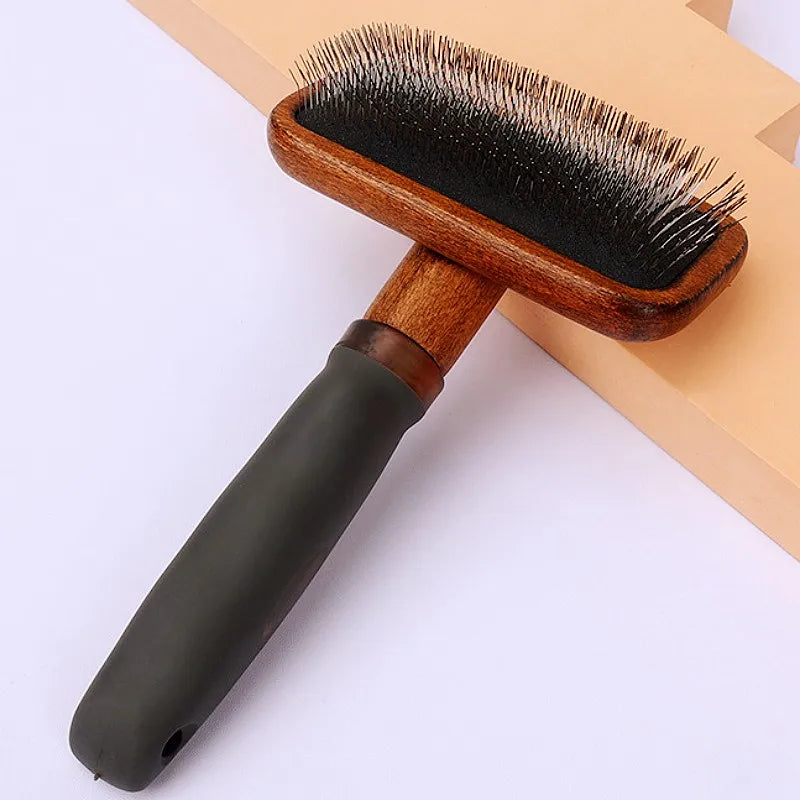 Wooden pet Hair Comb & Remover Brush (massage accessory)