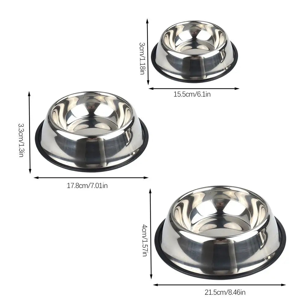 Large Capacity Cat Bowl Steel Pet Feeding Bowl Cat and Dog Food Drinking Bowl Metal Feeder Bowl and Cheap
