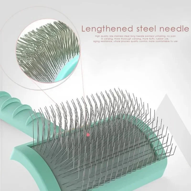 Dog Grooming Comb Shedding Hair Removal Needle Massage Accessories