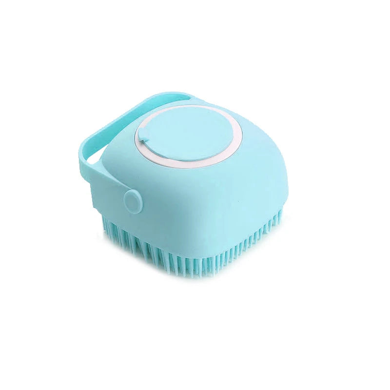 Pet Bathing Brush, Soft Silicone Massager and Gel Bathing Brush