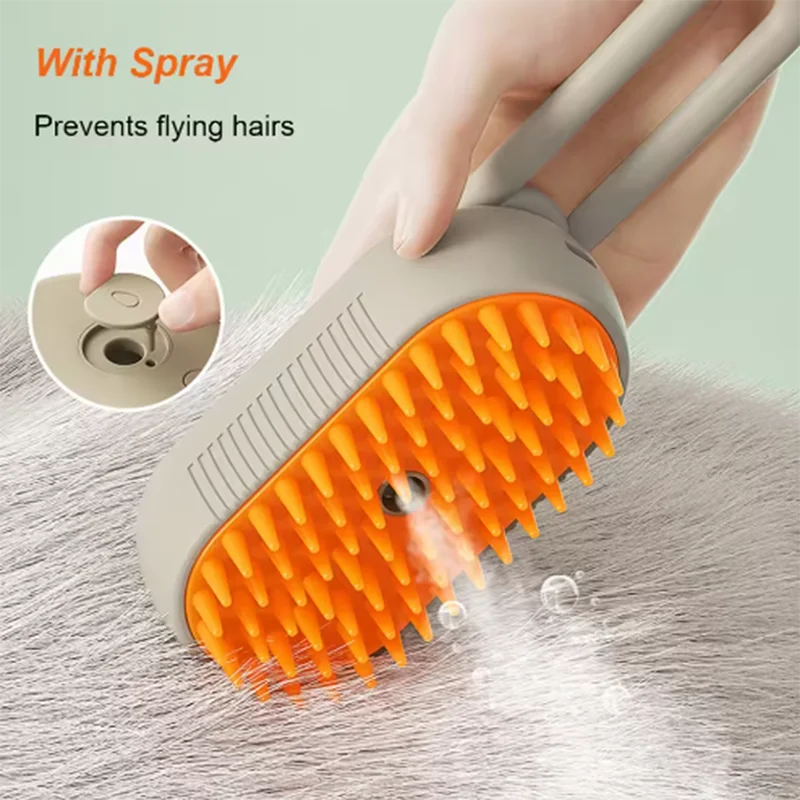 Gentle Steam Brush for Cats, Dogs, and all kinds of pets